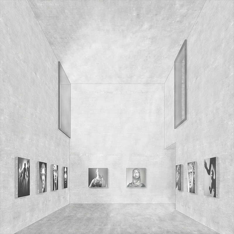 Perspektive Ausstellung © Annegret Wahlicht und Michael Protschky 2010; Bildmaterial © Mimmo Jodice Perspektive des Ausstellungsgebäudes